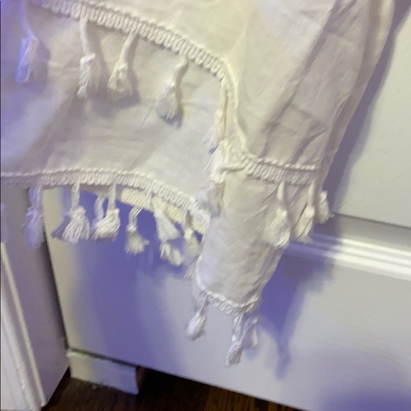 NWOT Shein Bell Sleeve Tassel Trim Crop Top - Picture 4 of 6